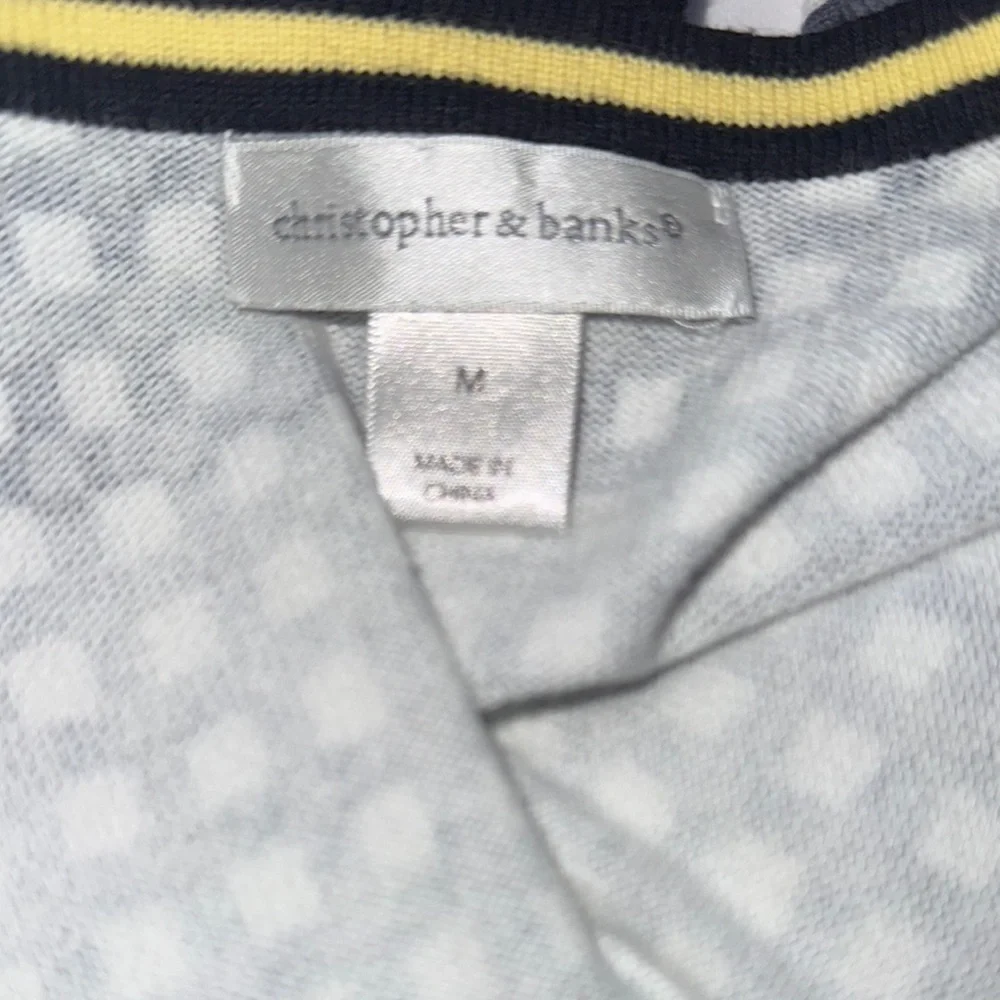 Christopher & Banks Black and White Checkered Cardigan